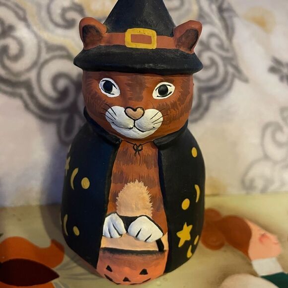 Midwest Pottery Halloween Cat made in the Philippines - Picture 3 of 8